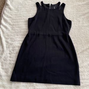 Aqua black sleeveless dress